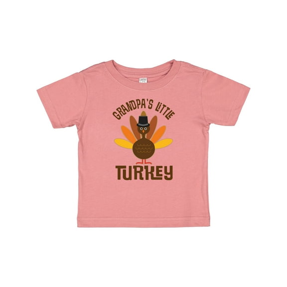 Inktastic Thanksgiving Grandpa Little Turkey Boys or Girls Baby T-Shirt