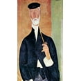 thumbnail image 2 of Modigliani, Amedeo 20x32 Black Ornate Wood Framed with Double Matting Museum Art Print Titled - Man With Pipe, 2 of 4