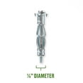 thumbnail image 5 of (5 pack) Hillman Hollow Wall Mult-Material Anchor Screws, 1/4" Short, Steel, Zinc, Corrosion Resistant, 80 lbs, Silver, 2 sets, 5 of 8