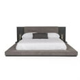 thumbnail image 2 of Noe Ruby King Bed Low Height with Built in Nightstands- Gray Upholstery, 2 of 6