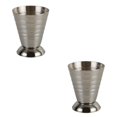 thumbnail image 4 of Cateissary Taza medidora de vino para mezclar de 75ml, taza medidora de tres escalas de acero inoxidable, accesorio para barra de Jigger de cóctel, Plata 2piezas, 4 of 6