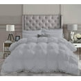 thumbnail image 2 of D.N.G. BEDDINGS Luxurious 1 Piece Pom Pom Pinch Pleated Comforter, 800 Thread Count, 100% Egyptian Cotton, White Vintage Pom-Pom Fringe (Oversized Super King Size Solid Silver Color), 2 of 5