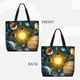 thumbnail image 2 of Balery Space Planet Bolsa de Mano para Mujeres con Cremallera, Bolsa de Gimnasio con Compartimentos, Bolsa para Laptop, Bolsa para Trabajo, 2 of 6