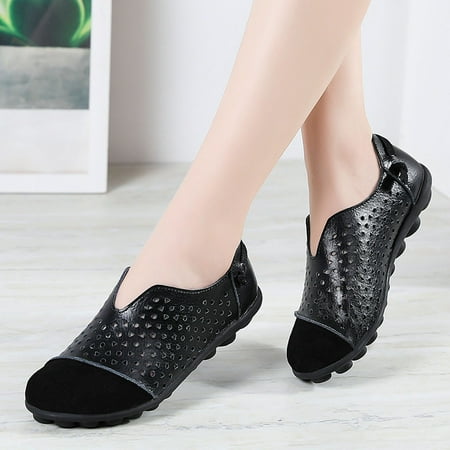 

EQWLJWE Women s Casual Fashion Hollow Breathable Sandals Non-Slip Soft Tendon Sole Shoes Women s Flat Shoes Holiday Clearance