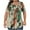 05#Khaki, variant on Plus Size Top for Womens Casual Summer Short Sleeve T Shirts Fashion Spring Floral Printing Pullover Oversized Loose Square Collar Blouses Tops 03#Blue 3XL