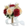 thumbnail image 3 of Ramo de novia artificial con cinta para boda. rojo-1, 3 of 7