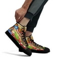 thumbnail image 5 of Coqui Frog Three Kings Christmas Puerto Rico High Top Canvas Shoes Sneakers Black Size 4.5, 5 of 7