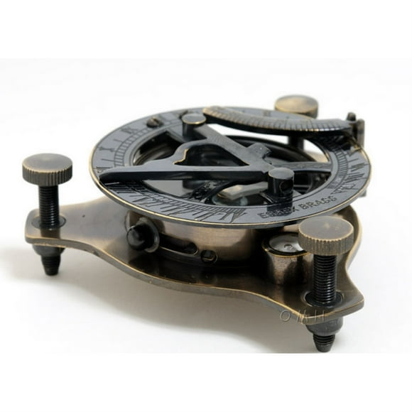 Fully Functional Sundial Compass in Wooden Box (Small)