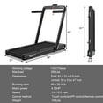 thumbnail image 3 of Costway 4.75HP 2 In 1 Folding Treadmill W/Remote APP Control Black, 3 of 8
