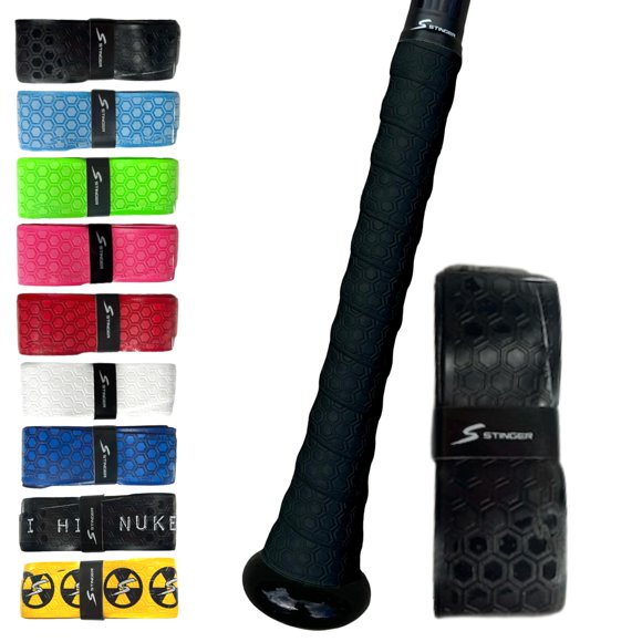 Grip para bate Stinger Sports Premium de polímero negro