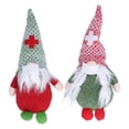 thumbnail image 2 of Muñecas sin rostro de Papá Noel, 2 piezas de muñecos navideños de Papá Noel sin rostro, muñecos de peluche navideños multifuncionales, 2 of 8