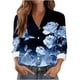thumbnail image 3 of TaTaai Women Long Sleeve Printed Button Down Shirt Collared Casual Blouse Ladies Daily Lounge Work Wear Soft Comfortable No Fading Versatile Stylish Top Gift, 3 of 6