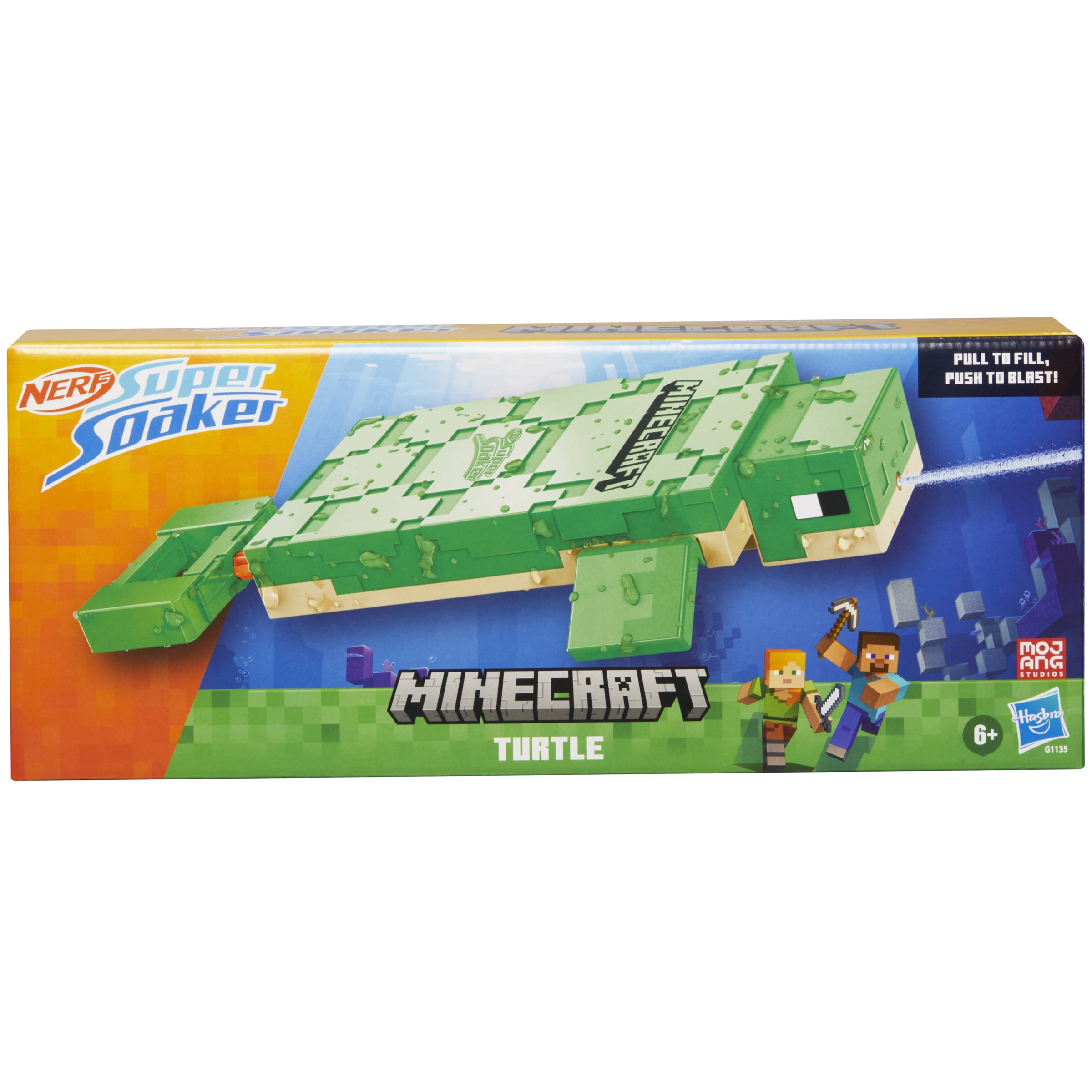 Nerf Super Soaker Minecraft Turtle Water Blaster, Outdoor Water Toys, Ages 6+  (图2) Nerf Super Soaker Minecraft Turtle Water Blaster, Outdoor Water Toys, Ages 6+  (图2)