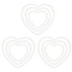 thumbnail image 1 of Uxcell 1-Set Anillos de Atrapasueños, 2.4", 3.1", 3.9" Anillo Floral en Forma de Corazón de Plástico para Manualidades DIY Blanco, 1 of 1