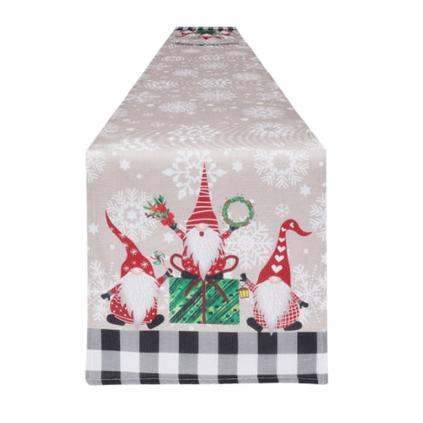 Toystoory Camino de de Navidad plegable cómodo resistente al desgarro patrón de hombre viejo mantel decoración reutilizable impreso mantel Kits de decoración para fiestas Toystoory HA069088-00