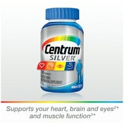 Centrum Silver Multivitamins for Men Over 50, Multivitamin/Multimineral Supplement with Vitamin D3, B Vitamins and Zinc - 250 Count