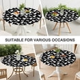 thumbnail image 7 of Halloween Ghost and Bat Silhouette Pattern Round Fitted Tablecloth with Elastic Edge,Dining Table Cover Waterproof,Outdoor Round Tablecloth for Camping,Dining,Indoor and Outdoor, 7 of 7