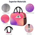 thumbnail image 4 of Insulated Lunch Bag for Women, Floral Print Oxford Fabric Lunch Box, Leakproof Thermal Cooler Tote for Work, School & Picnic, Neon Cyberpunk Print, 4 of 5