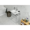 thumbnail image 4 of Kingston Brass KVPB24187W1CP Edwardian 24" Ceramic Console Sink with Brass Legs (1-Hole), White/Polished Chrome, 4 of 8