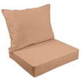 thumbnail image 1 of Vargottam Outdoor Deep Seat Patio Cushions Set 2pcs Seat Set All Weather Replacement Cushion Patio Seat And Back Cushion Set 25"x25"x5" Inches-Light Peach, 1 of 9