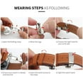 thumbnail image 6 of SOLOLUP Compatible with Leather Apple Watch Band 40mm 41mm 44mm 38mm 45mm 49mm 42mm for Women Men, Genuine Leather Replacement Butterfly Buckle Strap for iWatch Series Ultra 8 7 SE 6 5 4 3 2 1 Nike, 6 of 6