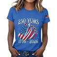 thumbnail image 2 of Only Moment American Pride Graphic Tee Crew Neck Short Sleeve Patriotic Graphic Tee 4th of July Independence Day Shirt Casual Short Sleeve Tops Blue,2XL, 2 of 6