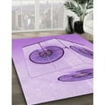 thumbnail image 3 of Ahgly Company Machine Washable Indoor Rectangle Transitional Purple Area Rugs, 8' x 12', 3 of 7