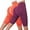 Brick Red, variant on Women's Textured Compression Hip Lifting Fitness Pants, High Waisted Peach Booty Yoga Shorts 2PC Set with Seamless Design, Tummy Control Workout Gear for Gym, Running and Daily Training Pink S