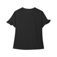 thumbnail image 5 of Mgmyaa T-Shirt à Manches Courtes pour Filles, Manches à Volants Mignonnes, Col Rond, Blouse d'Été Décontractée, 5 of 5