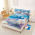 thumbnail image 2 of Manfei Pretty Sea Plant Bed Sheets,White Seashell Full Size Sheets,4 Pieces,1 Flat Sheet, 1 Fitted Sheet and 2 Pillowcases, 2 of 7