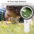 thumbnail image 3 of Handheld 30X Magnifying Glass with 12Pcs LED Light for Inspect Maps Stamps Jewelry, 3 of 5