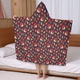 thumbnail image 5 of Red Hedgehog and Mushroom Hooded Bath Towel，50"x30" for Ages 3 To 12 Kids, Quick Dry Lightweight Soft Microfiber Hood Beach Towel Cover Up for Kids, 5 of 7
