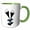 Green/White, variant on 3drose, Two Black Champagne Flutes, 11oz Mug
