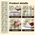 thumbnail image 5 of Peel and Stick Wallpaper Vintage Birds Floral Branches Blue White Checkered Wall Mural 23.6in x 9.8ft Self Adhesive Removable Wall Paper Renter Friendly Wallpaper for Nursery Bedroom Cabinets, 5 of 8