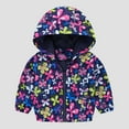 thumbnail image 3 of Riecok Girls Zip up Jackets with Hood Hoodie Soft Loose Warm Comfy Basic Thermal Tops Hoodie Prints Girl And Boy Sweatshirts Trendy Clothes Windproof Coat Blue 4-5Years, 3 of 4