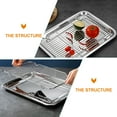 thumbnail image 2 of 1 Set 11.6X8.5X0.6in Grill Plate with Mesh Rack for Home Kitchen Barbecue Accessories Kit, 2 of 8
