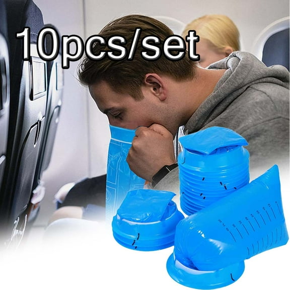 LINASHI 10Pcs 1000ML Emesis Bags, Barf Bags Vomit Bags Disposable Car Puke Throw Up Nausea Bags for Travel Motion Sickness, Kids