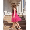 thumbnail image 4 of Oudiya Toddler Girls Tutu Party Dress Tulle Ruffle Hem Cami Summer Dress for Kids 2-6Y, 4 of 6