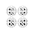 thumbnail image 1 of 4 Pcs Poulies Universelles en Acier Inoxydable à Rotation à 360 Degrés, Roulettes Autocollantes Mini Pivotantes pour Boîte de Rangement de Meubles, Matériau Supérieur, 1 of 7