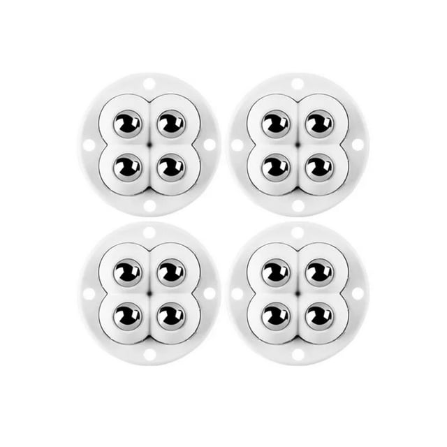 4 Pcs Poulies Universelles en Acier Inoxydable à Rotation à 360 Degrés, Roulettes Autocollantes Mini Pivotantes pour Boîte de Rangement de Meubles, Matériau Supérieur