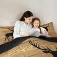 thumbnail image 5 of jejeloiu Deer Silhouette King Size Comforter Sets,Jungle Animal Bedding Comforter Set,Old Barn Door Bedding Set For Child,Ultra Soft Room Decorative Reversible,3 Pieces, 5 of 8