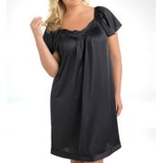 Women's Exquisite Form 30109 Coloratura Flutter Sleeve Short Nightgown (Perfumed Rose 2X)