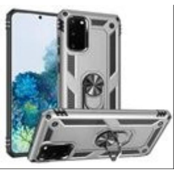 For Samsung Galaxy S20 S11e 6.2inch Magnetic Ring Kickstand Hybrid Case Cover - Silver