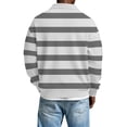 thumbnail image 3 of Kaemgyyd Mens Long Sleeve Shirts Colorblock Fashion Casual Pullover Classic Collared Golf Shirts Oversized T-Shirts S-3XL, 3 of 5
