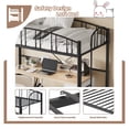 thumbnail image 6 of CazToi Twin Size Metal Loft Bed Frame with Ladder and Guardrail, 6 of 10