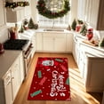 thumbnail image 4 of Christmas Floor Mat, Absorbent Polyester Entrance Mat, Non-Slip Indoor Door Mat for Kitchen, Bathroom, Entryway Holiday Decoration, Soft Cushioned Low-Profile Rug, Easy to Clean, 23.62x15.75 in, 4 of 6