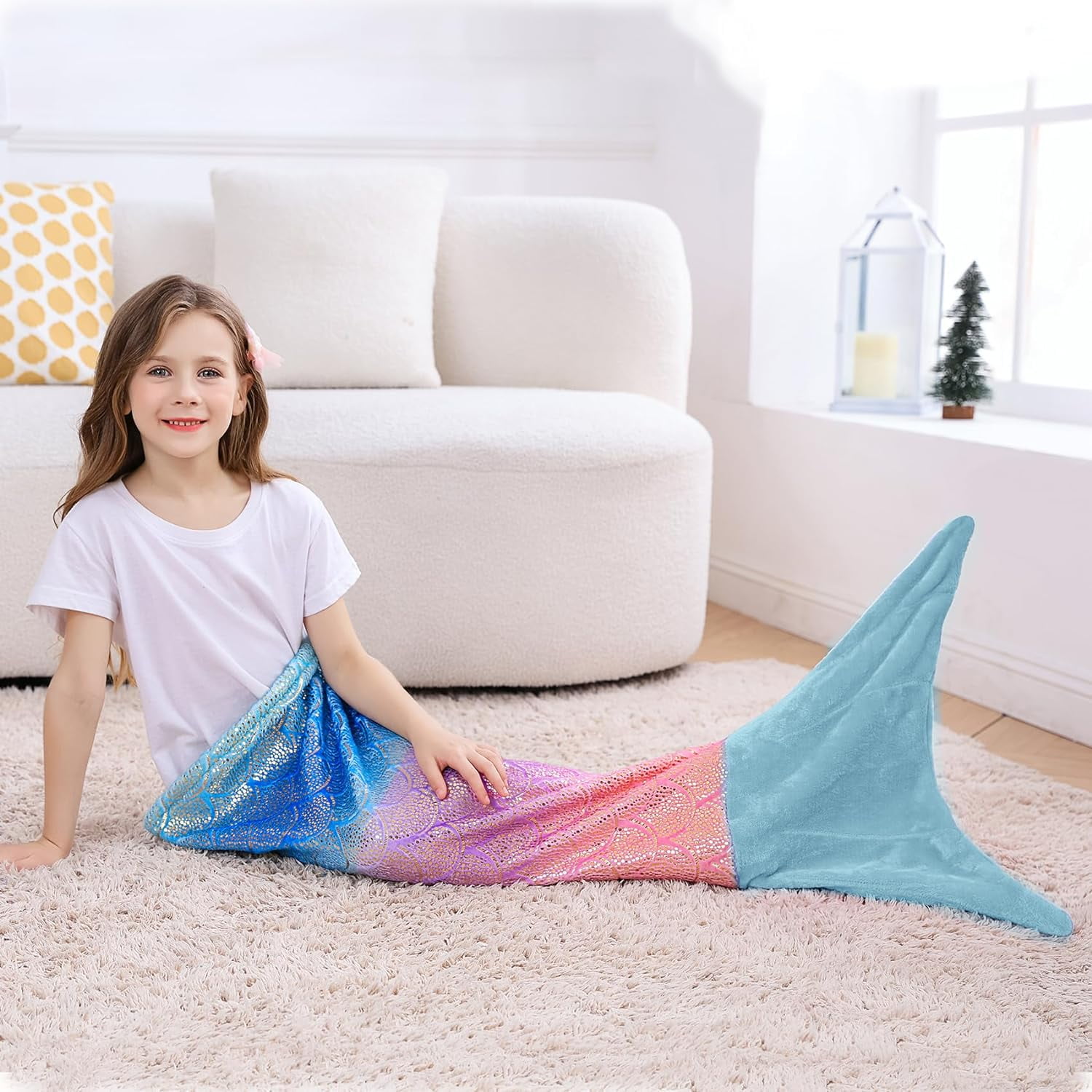 Mermaid tail throw blanket hotsell