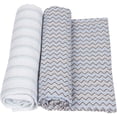 thumbnail image 1 of Emmaillotage en Mousseline Bleu et Gris, Lot de 2, 1 of 1