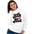 thumbnail image 5 of Feel Do Good Love Giving Kindness Women Crewneck Sweatshirt Brisco Brands X, 5 of 6
