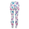 thumbnail image 6 of Cadancy Valentine Day Womens Leggings Trendy Heart Print High Waisted Stretchy Tights Soft Cozy High Waisted Tummy Control Cute Holiday Yoga Pants, 6 of 9